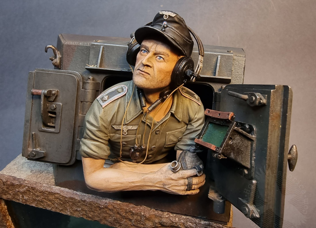 hobbyhistorica art miniatures diorama panzertruppe radio operator sabot miniatures yngve sjødin relic art
